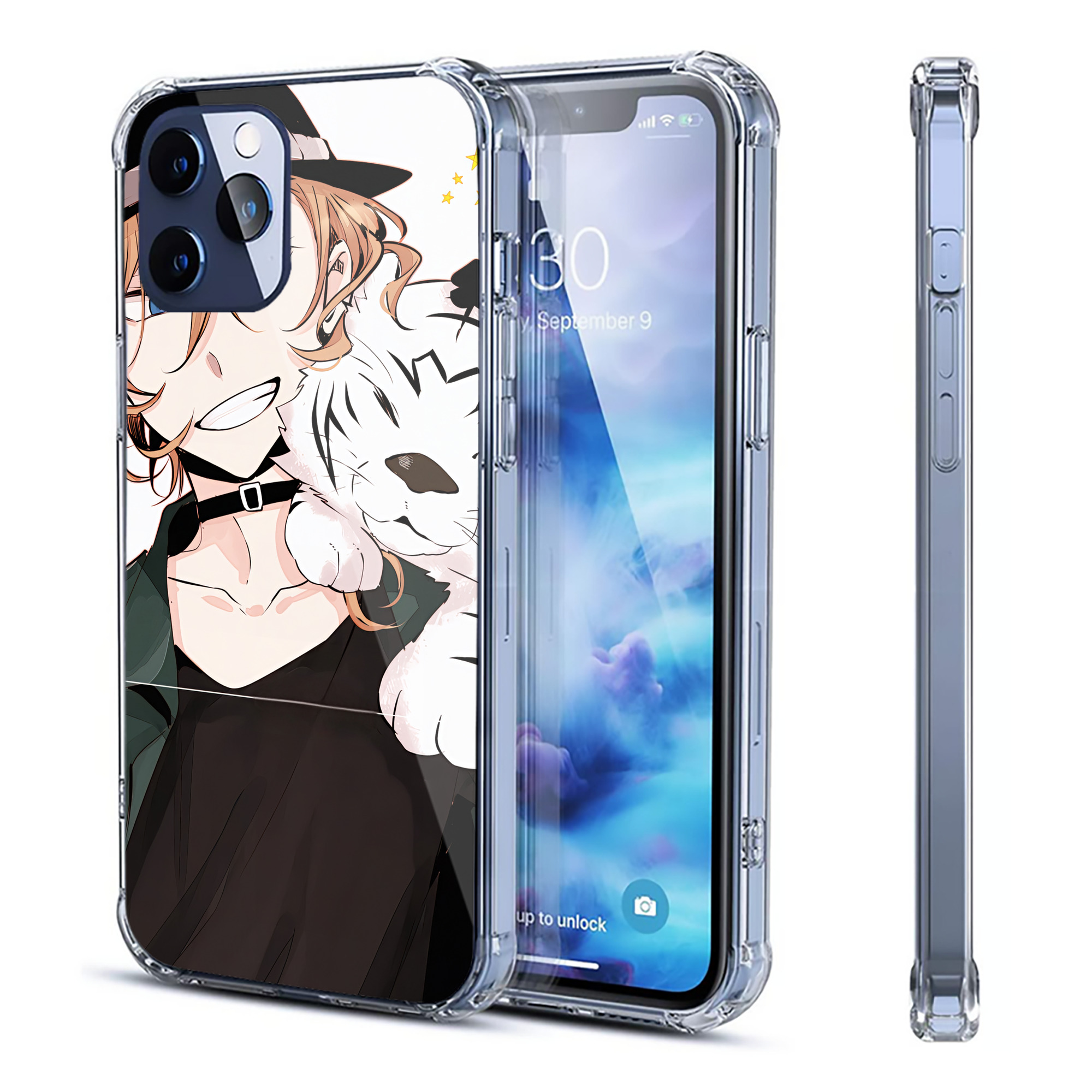 （画像用） 文豪ストレイドッグス Bungo Stray Dogs 【iPhone 12シリーズ対応】透明スマホケース（クリアソフトケース）